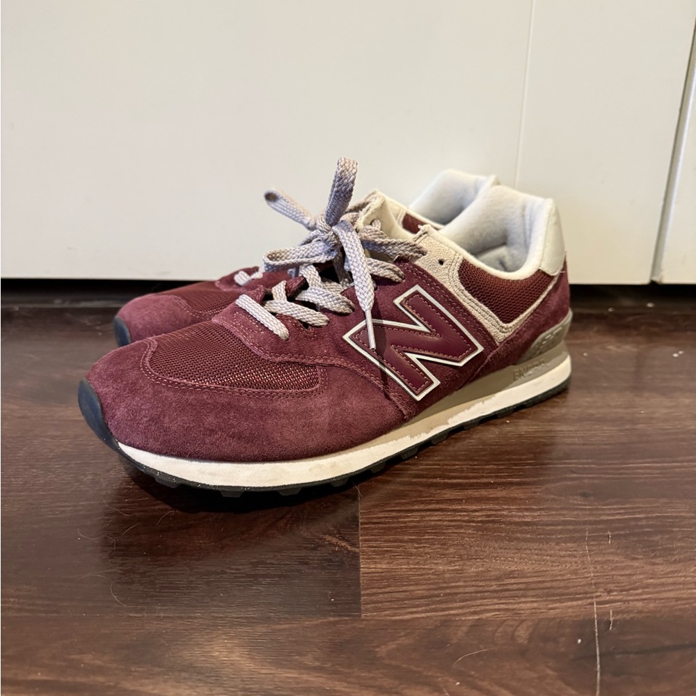 New Balance 574 Maroon Sneakers